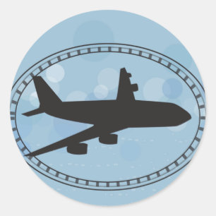 Sticker Rond Avion