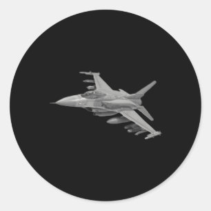 Sticker Rond Avion D'Avion F16 Des Combattants À Jet Des Milita