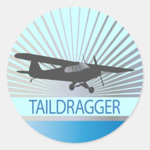 Sticker Rond Avion de Taildragger