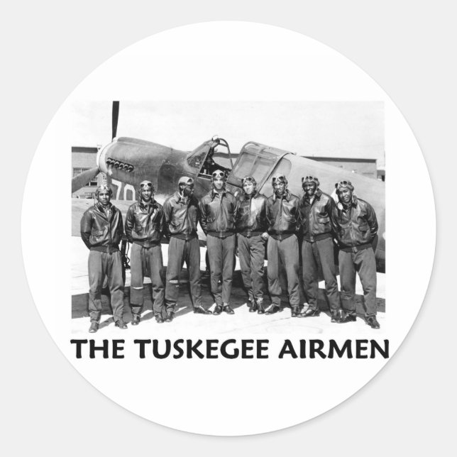 Sticker Rond Avion de Tuskegee (Devant)