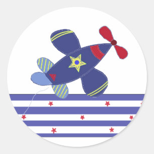 Sticker Rond Avion en vol