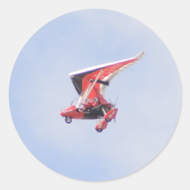 Sticker Rond Avion Microlight (Devant)
