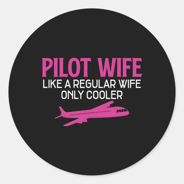 Sticker Rond Avion pilote (Devant)