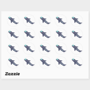 Sticker Rond Avion pour enfants