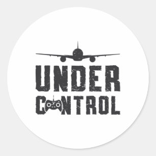 Sticker Rond Avion RC sous contrôle Avion pilote Avion RC Avion