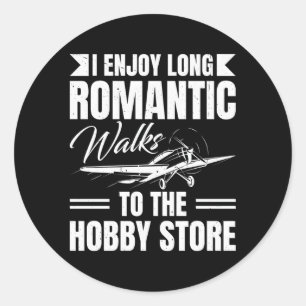 Sticker Rond Avions Radio Contrôlés Rc Avion Pilote Jet Rc P