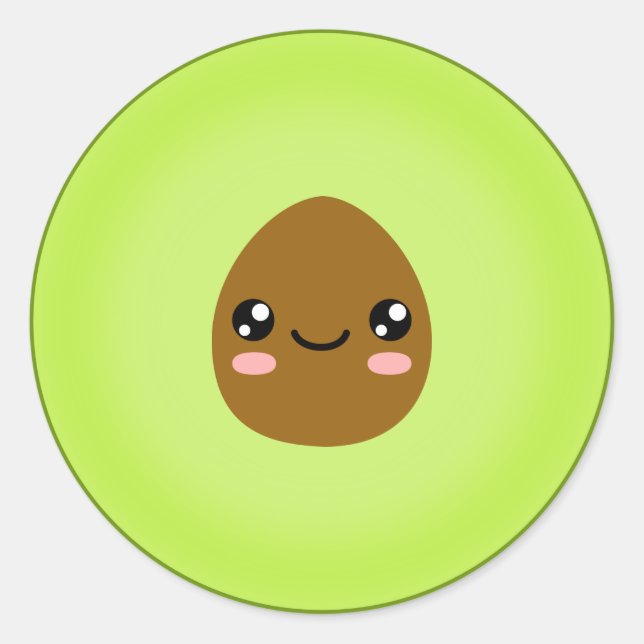 Sticker Rond Avocado (Devant)