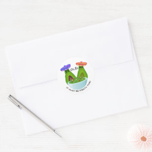 Sticker Rond Avocado Couple et Guacamole