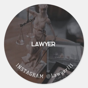 Sticker Rond Avocat