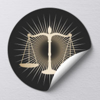 Avocat Avocat Or Échelle de justice Élégant droit