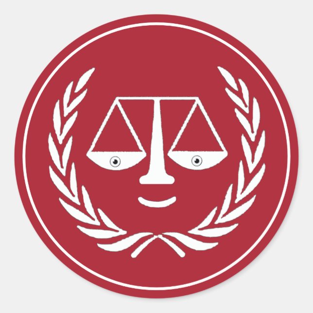 Sticker Rond Avocat créatif (Devant)