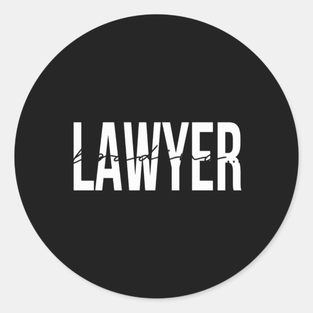 Sticker Rond Avocat En Cours Avocat Chargement Du Procureur (Devant)