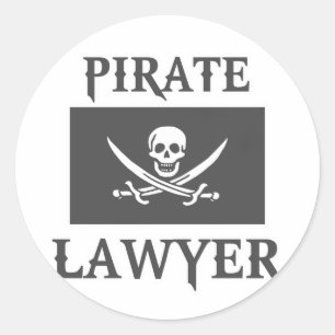 Sticker Rond Avocat pirate