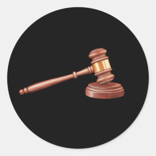 Sticker Rond Avocat professionnel Avocat Noir