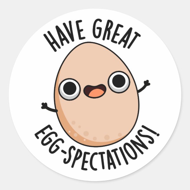 Sticker Rond Avoir de grandes spéculations d'oeufs amusant jeu  (Devant)