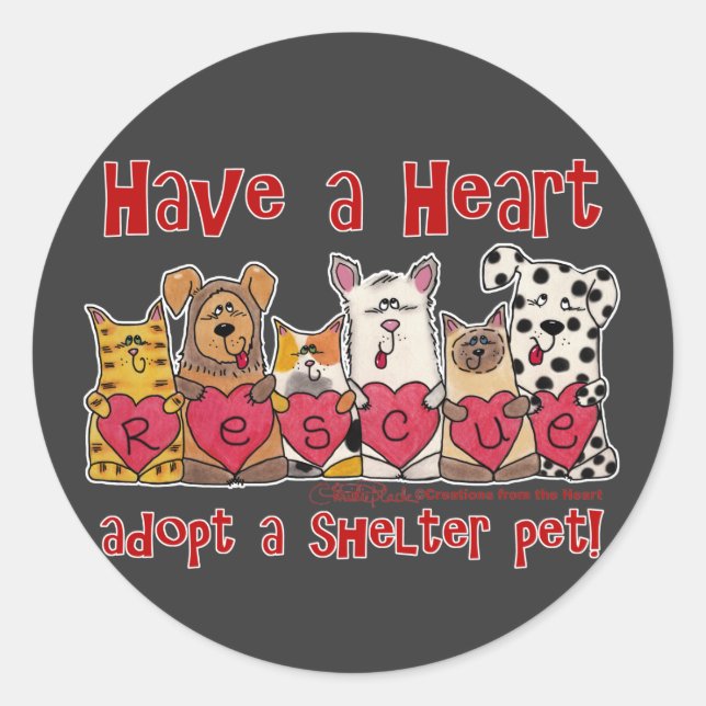 Sticker Rond Avoir un coeur (Devant)