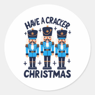 Sticker Rond Avoir un Noël casse-noisette