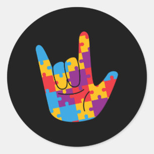 Sticker Rond Avril Sensibilisation sur l'autisme nationale Mois