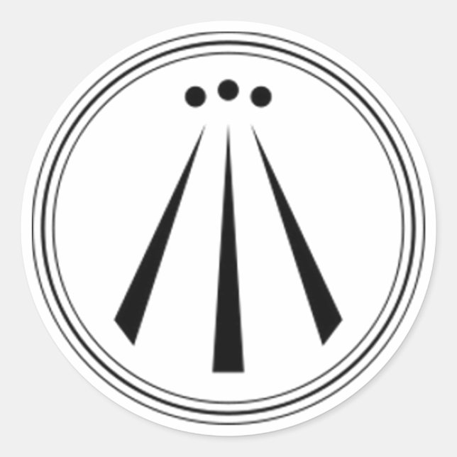 Sticker Rond Awen (plat) (Devant)