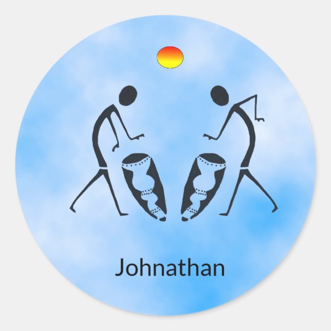 Sticker Rond Awesome African Drumming iPhone / coque ipad (Devant)