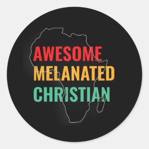 Sticker Rond Awesome Melané chrétien