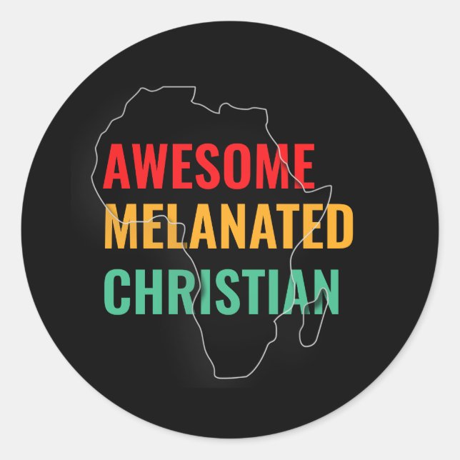 Sticker Rond Awesome Melané chrétien (Devant)