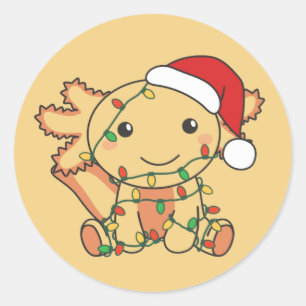 Sticker Rond Axolotl Animaux d'hiver Axolotls Classic