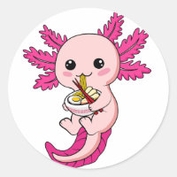 Axolotl Manger Ramen nouilles Kawaii Anime Classic