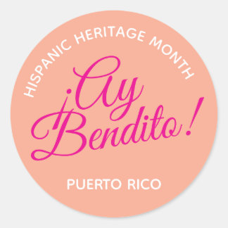 Sticker Rond Ay bendito! Porto Rico