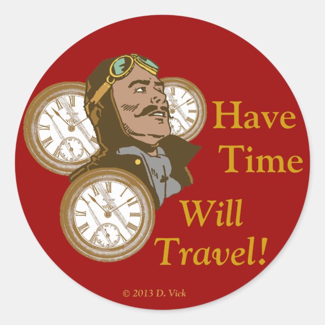 Sticker Rond Ayez l'autocollant de temps (Devant)