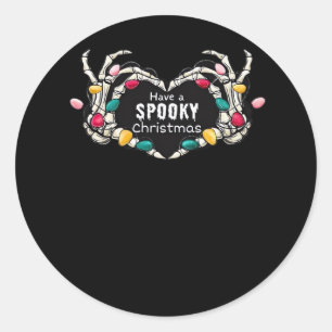 Sticker Rond Ayez Un Classique De Noël Éffrayant - Skeleton Mai