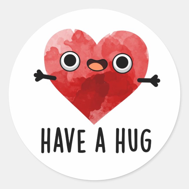 Sticker Rond Ayez Un Gros Jeu De Coeur Drôle (Devant)
