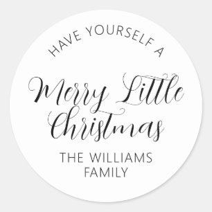 Sticker Rond Ayez Un Joyeux Petit Nom Personnalisé De Noël
