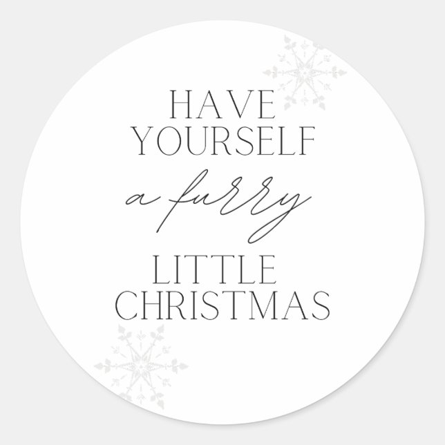 Sticker Rond Ayez-vous un Noël furieux (Devant)