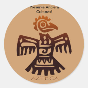 Sticker Rond AZTEC ~ Esprit d'oiseaux