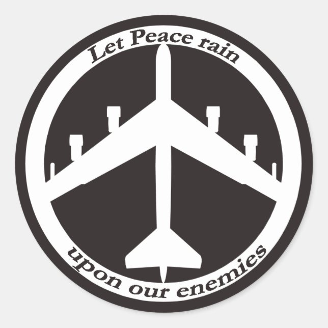 Sticker Rond B-52 Signal de paix (Devant)