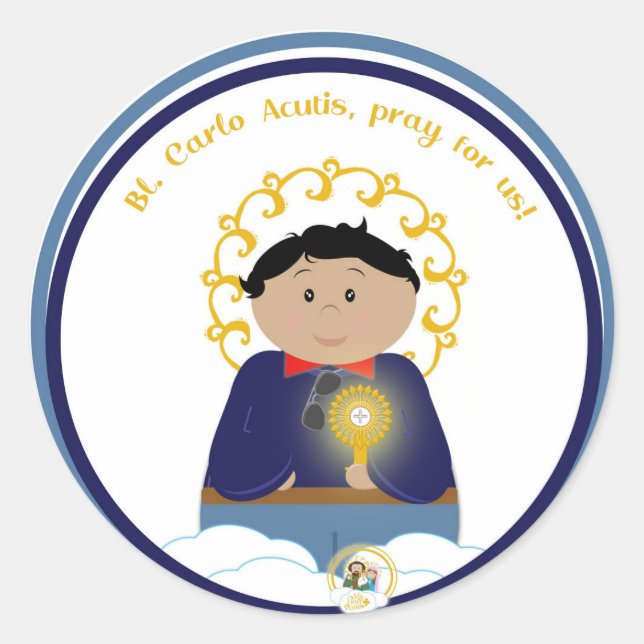 Sticker Rond B. Carlo Acutis (Devant)