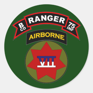 Sticker Rond B Co, 75e régiment d'infanterie - Rangers, Allemag
