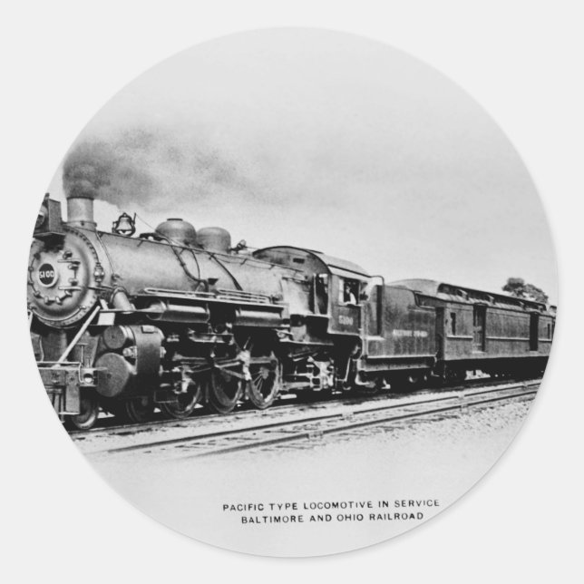Sticker Rond B&O Locomotive en service (Devant)