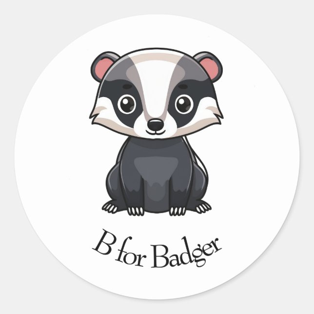 Sticker Rond B pour Badger (Devant)
