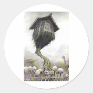Sticker Rond Baba Yaga