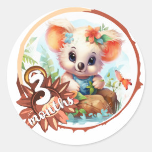 Sticker Rond Baby - 3 months too