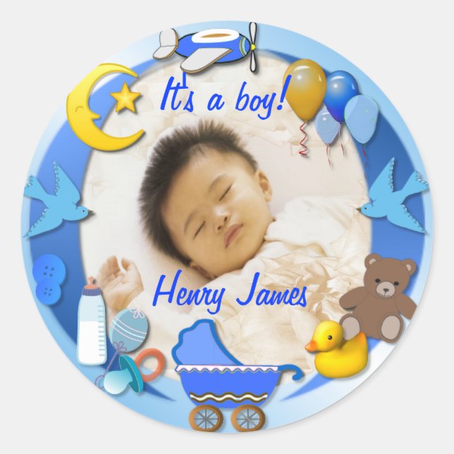 Sticker Rond Baby Boy (Devant)