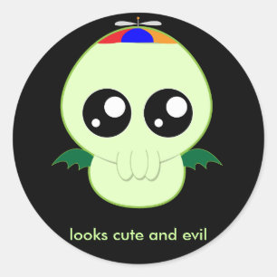 Sticker Rond Baby Boy Cthulhu
