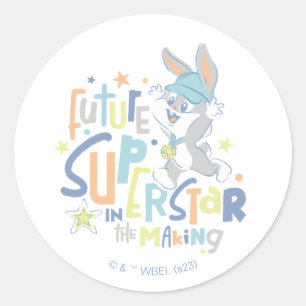 Sticker Rond Baby BUGS BUNNY™ Future Superstar En formation