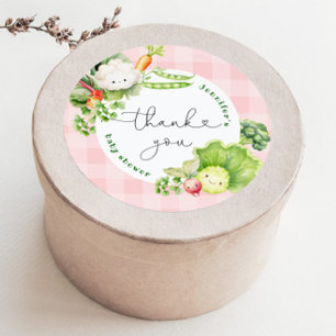 Sticker Rond Baby shower agricole local Merci