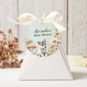 Sticker Rond Baby shower Boho Woodland