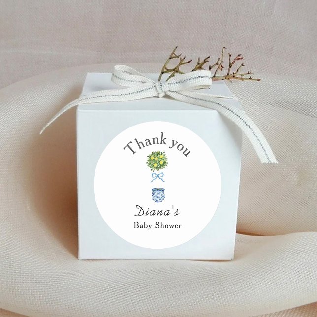 Sticker Rond Baby shower citronnier (Créateur téléchargé)