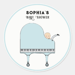 Sticker Rond Baby shower créatif