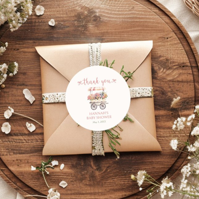 Sticker Rond Baby shower cultivé localement (Créateur téléchargé)